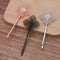 20pcs Bobby Pins Flower Filigree Pad, Flower Hair Findings, Hair Accessories