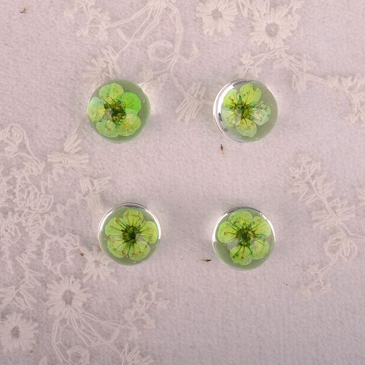 10pcs 12mm glass Pressed flower Pendant