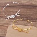 5pcs Bow 12mm bracelet blanks Bracelet Settings Bezel Bangle Bracelet Bases