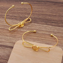 5pcs Bow 12mm bracelet blanks Bracelet Settings Bezel Bangle Bracelet Bases