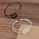 5pcs 20mm/25mm Lace bracelet blanks, Bracelet Settings Bezel Bangle Bracelet Bases