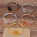 5pcs 20mm/25mm Lace bracelet blanks, Bracelet Settings Bezel Bangle Bracelet Bases