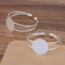 5pcs 25mm 30mm bracelet blanks Bracelet Settings Bezel Bangle Bracelet Bases