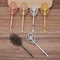 20pcs Bobby Pins Flower Filigree Pad, Brass Jewelry Vintage Flower Hairpins, Flower Hair Findings,Hair Accessories