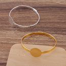 5pcs 20mm plane Bracelet blanks Settings Bezel Bangle Bracelet Bases