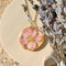 Real pressed flower pendant necklace