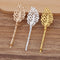 20pcs Bobby Pins Flower Filigree Pad, Vintage Hairpins, Flower Hair Findings, Hair Accessories