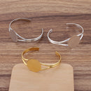 5pcs 25mm flat Y-shaped Bracelet blanks Settings Bezel Bangle Bracelet Bases