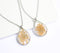 1pcs  Teardrop Resin Orange pressed flower pendant necklace, Real dried flower jewelry