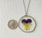 Real pressed flower pendant necklace