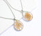 1pcs  Teardrop Resin Orange pressed flower pendant necklace, Real dried flower jewelry