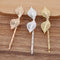 20pcs Vintage leaf flower barrette, Bobby Pins Flower Filigree Pad, Flower Hair Findings, Hair Accessories