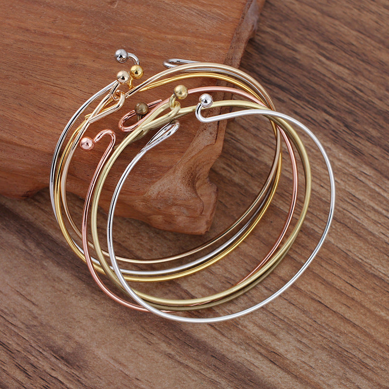 10pcs DIY Jewelry Accessories, Handmade Material, Copper Bracelet