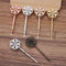 20pcs Bobby Pins Flower Filigree Pad, Flower Hair Findings, Hair Accessories