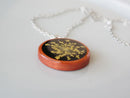 1pcs  Handmade rectangle Real Pressed flower pendant necklace