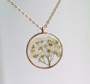 1pcs pressed flower pendant necklace, flower jewelry wholesale