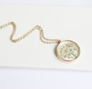 1pcs pressed flower pendant necklace, flower jewelry wholesale