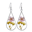 Handmade resin dried flower earrings