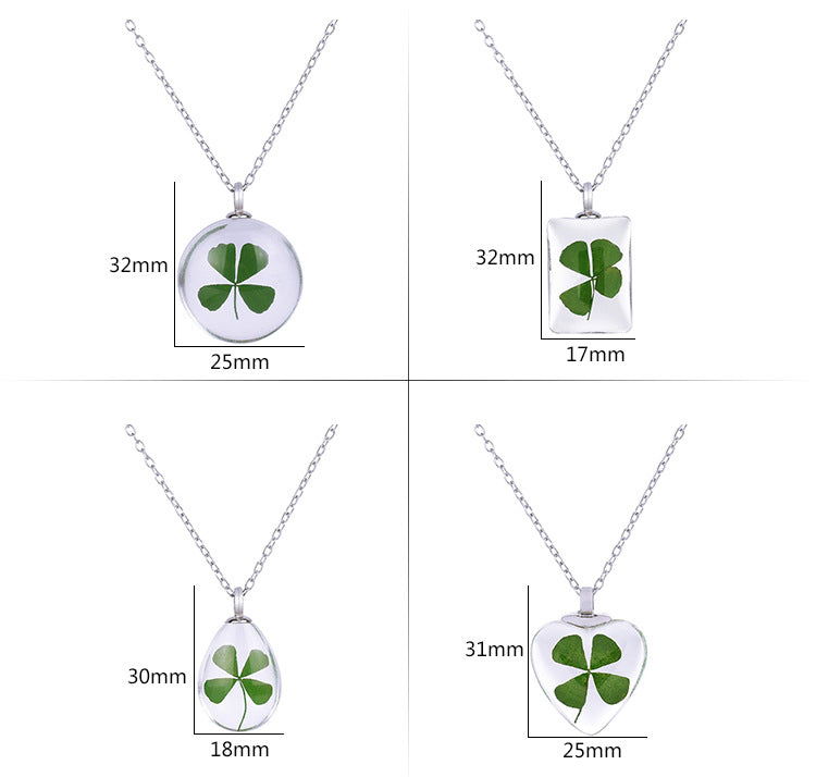 1pcs Pressed Flower Pendant Necklace