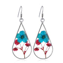 Handmade resin dried flower earrings