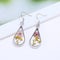 Handmade resin dried flower earrings