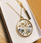 1pcs pressed flower pendant necklace, Real dried flower jewelry wholesale