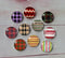 Handmade Round Photo Glass Cabochon geometric A691