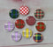 Handmade Round Photo Glass Cabochon geometric A700