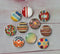 Handmade Round Photo Glass Cabochon geometric A701