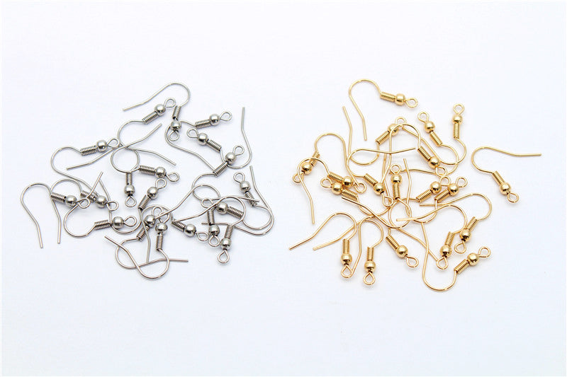 100pcs Stainless Steel Earring Hooks - Earring Finding - Stainless Steel Fish Hook Earrings 20x23mm Stainless Steel Ear Wire Wholesale