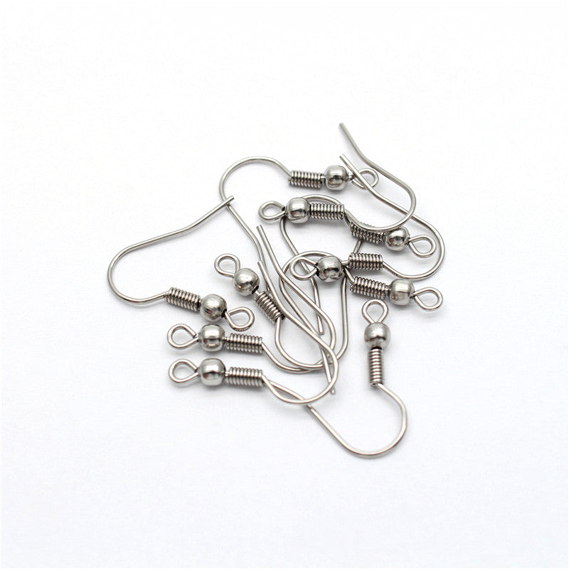 100pcs Stainless Steel Earring Hooks - Earring Finding - Stainless Steel Fish Hook Earrings 20x23mm Stainless Steel Ear Wire Wholesale