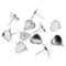 20-100pcs Surgical Stainless Steel Heart shaped Bezel Earring Studs,Base Earring Blanks,Earrings Base Settings