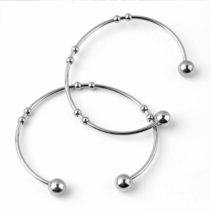 5pcs 316L Stainless Steel Adjustable Bangle 65mm Adjustable Wire Bangle bracelet