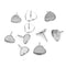 20pcs Surgical Stainless Steel Heart shaped Bezel Earring Studs,Base Earring Blanks,Earrings Base Settings