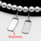 20pcs Stainless Steel 10x25mm rectangle Bezel Settings Earring Blanks Earrings Base