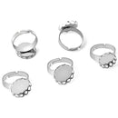 20pcs Stainless Steel 12mm -20mmRing Bezel Blanks Ring Settings Ring Base