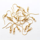 100pcs Stainless Steel Earring Hooks - Earring Finding - Stainless Steel Fish Hook Earrings 20x23mm Stainless Steel Ear Wire Wholesale