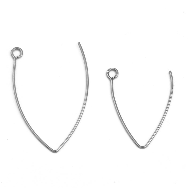 50pcs Stainless Steel French Ear Hooks V Shape DIY Fashion