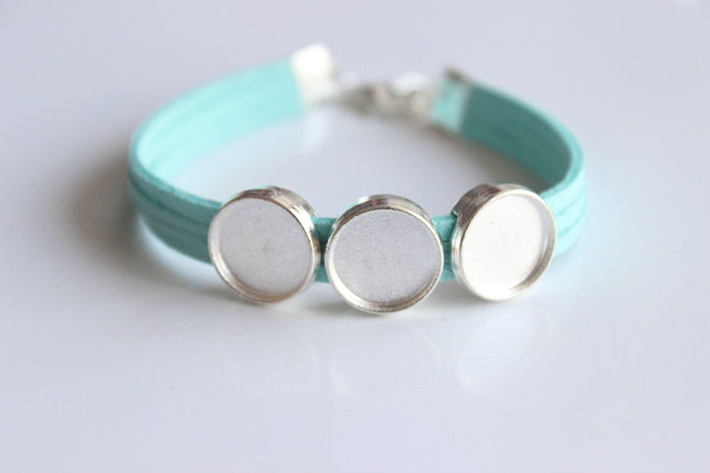 6pcs  bracelet blanks, 12mm Bracelet Settings, Bezel Bangle Bracelet Bases