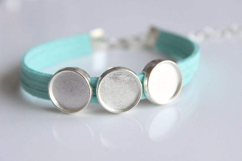 6pcs  bracelet blanks, 12mm Bracelet Settings, Bezel Bangle Bracelet Bases