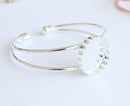 3pcs bracelet blanks 25mm Bracelet Settings Bezel Bangle Bracelet Bases