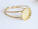 3pcs bracelet blanks 25mm Bracelet Settings Bezel Bangle Bracelet Bases