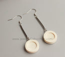 10pcs Stainless Steel wood Earrings Blanks,wood Earrings Base Settings