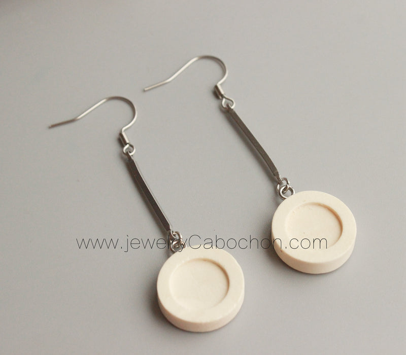 10pcs Stainless Steel wood Earrings Blanks,wood Earrings Base Settings