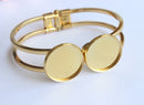 3pcs bracelet blanks 20mm Bracelet Settings Bezel Bangle Bracelet Bases