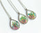 1pcs Handmade Teardrop pressed flower pendant jewelry