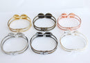 3pcs bracelet blanks 20mm Bracelet Settings Bezel Bangle Bracelet Bases