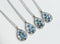 1pcs Handmade Do not forget me Teardrop pressed flower pendant jewelry