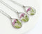 1pcs Handmade Teardrop pressed flower pendant jewelry