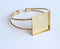 3pcs square 25mm bracelet blanks Bracelet Settings Bezel Bangle Bracelet Bases